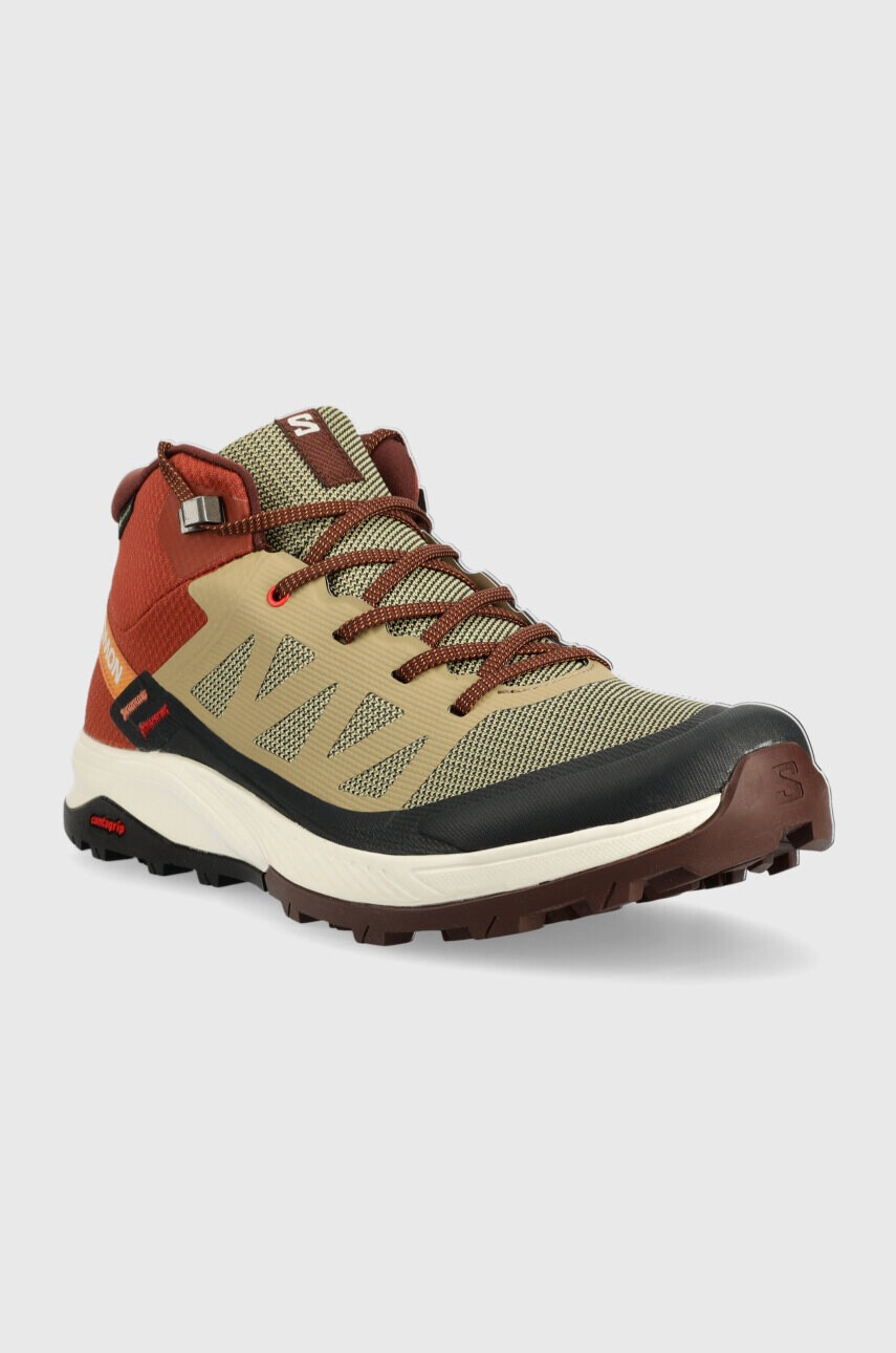 Salomon Обувки Outrise Mid GTX в кафяво - Pepit.bg
