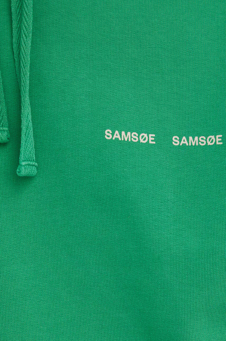 Samsoe Samsoe Памучен суичър в зелено с принт - Pepit.bg