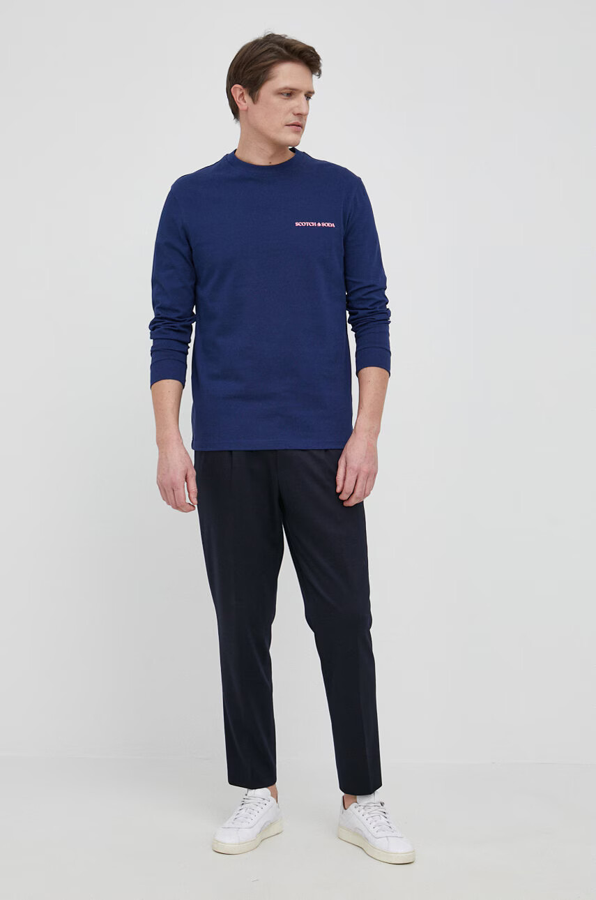 Scotch & Soda Памучна блуза с дълги ръкави - Pepit.bg