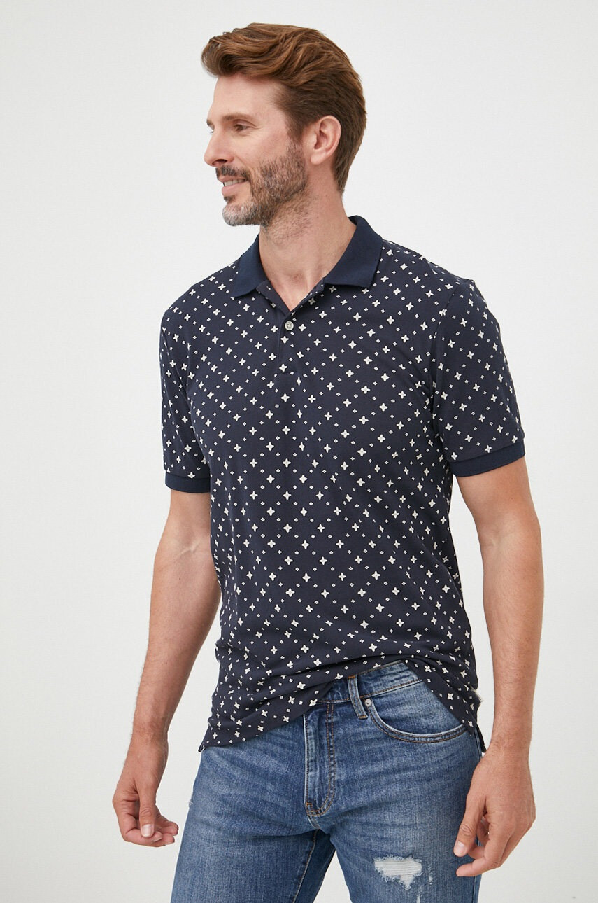 Scotch & Soda Памучна тениска с яка - Pepit.bg