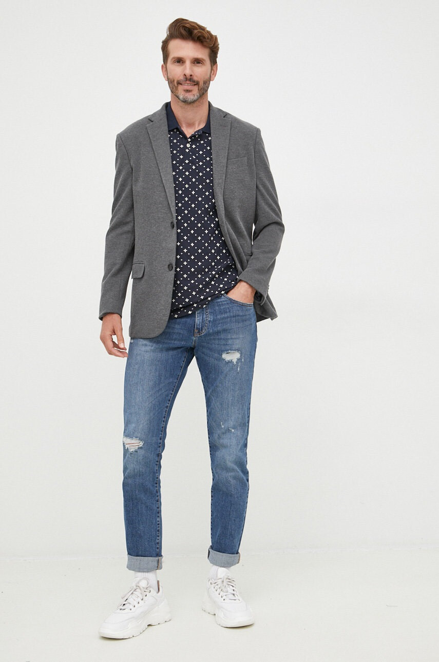 Scotch & Soda Памучна тениска с яка - Pepit.bg