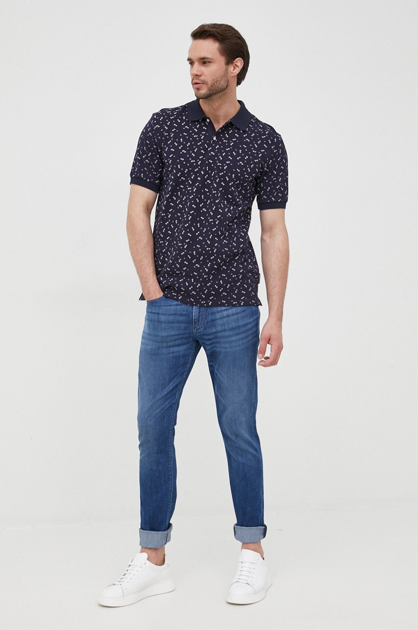 Scotch & Soda Памучна тениска с яка - Pepit.bg