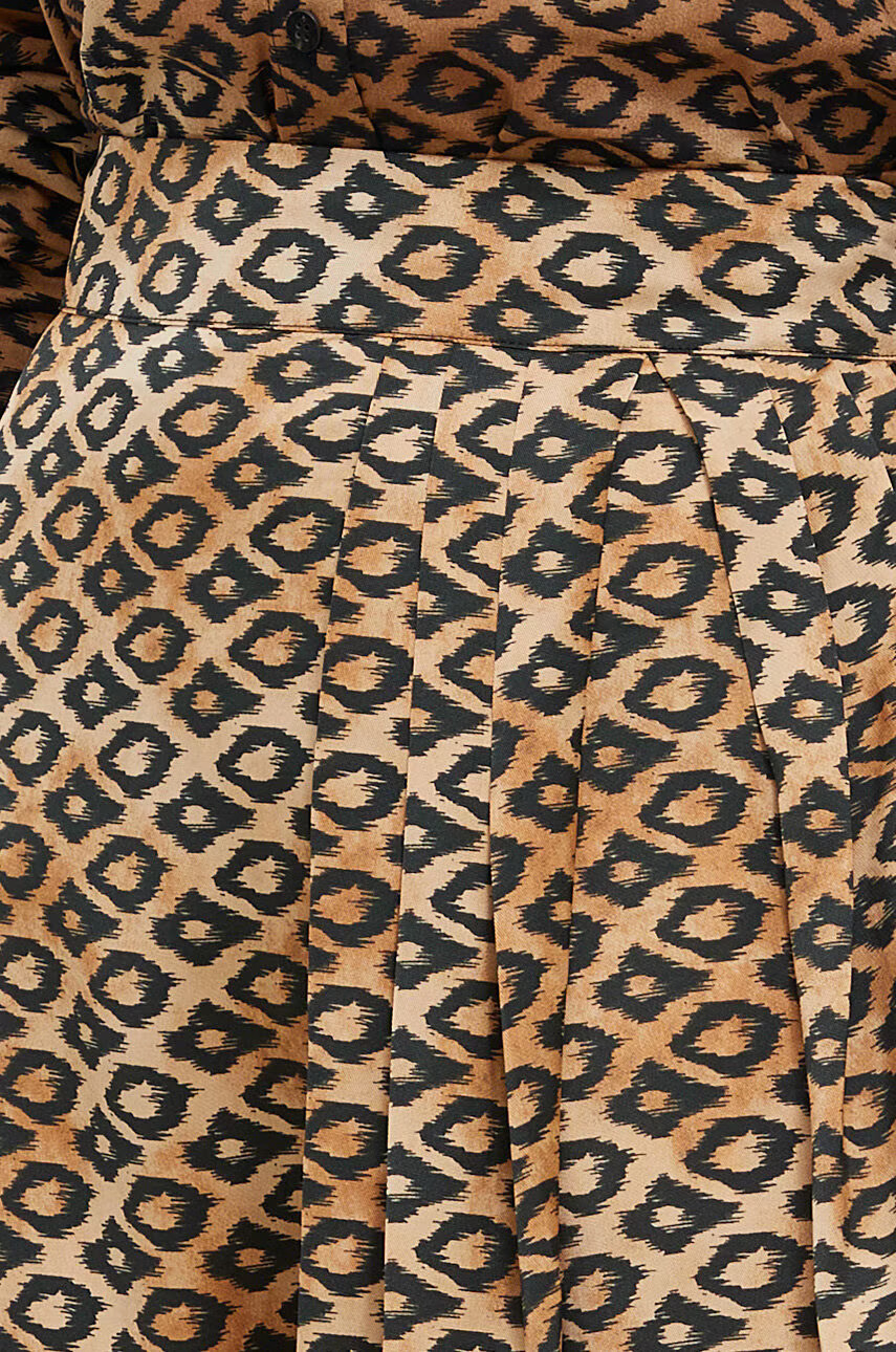 Scotch & Soda Пола в кафяво къс модел с асиметрична кройка - Pepit.bg