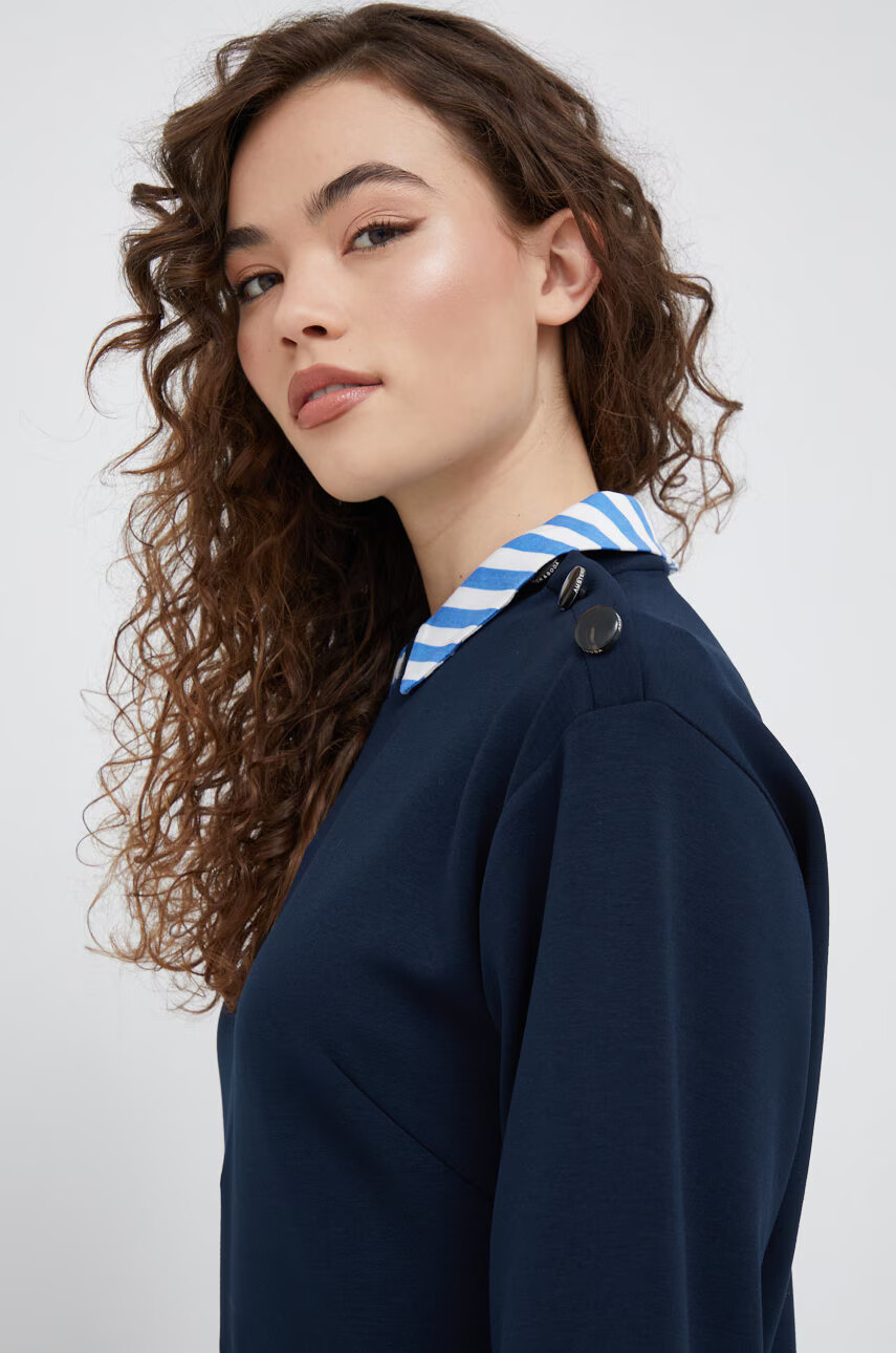 Scotch & Soda Суичър в тъмносиньо с изчистен дизайн - Pepit.bg