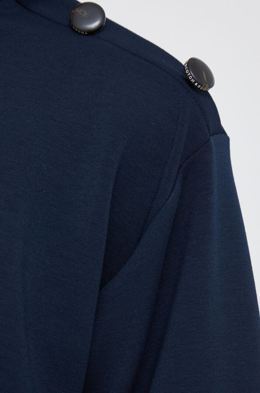 Scotch & Soda Суичър в тъмносиньо с изчистен дизайн - Pepit.bg