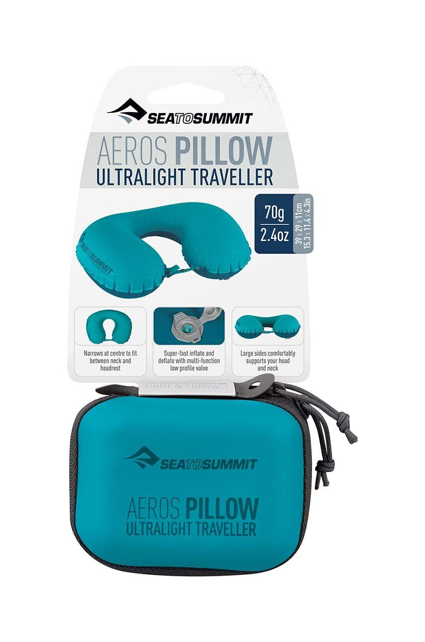 Sea to Summit Възглавничка Aeros Ultralight Traveller в тюркоазено - Pepit.bg