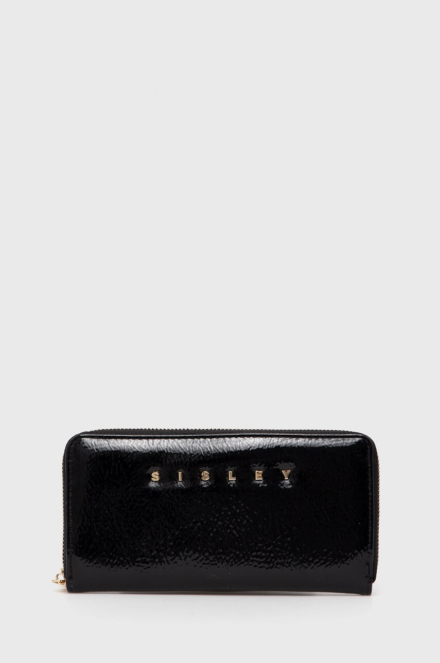 Sisley Портфейл дамски в черно - Pepit.bg