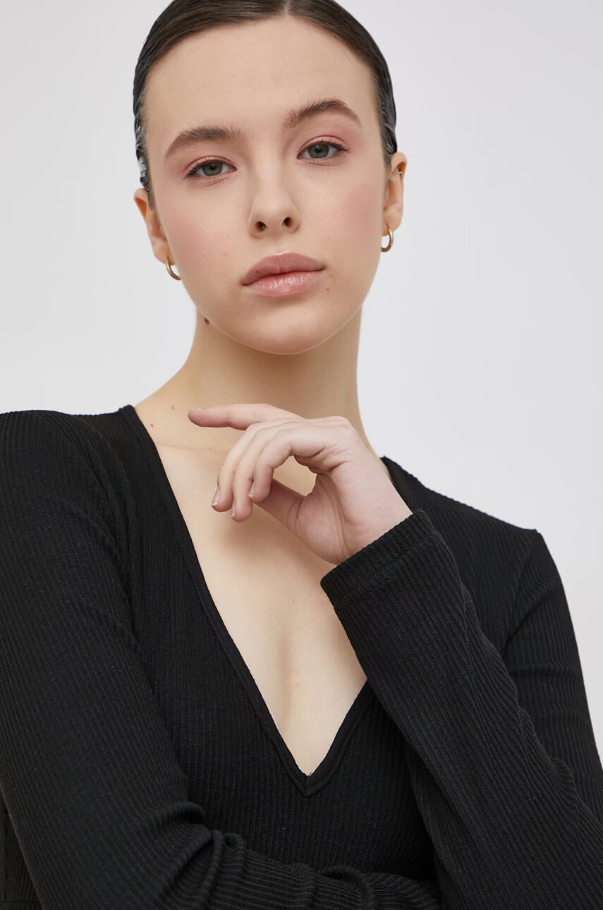 Sixth June Блуза с дълги ръкави в черно - Pepit.bg