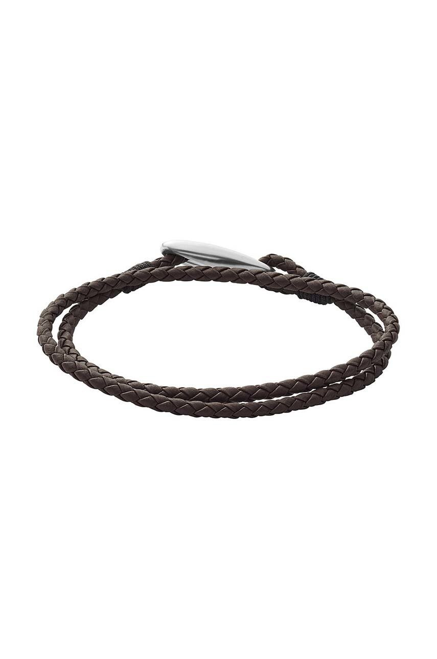 Skagen Кожена гривна мъжка - Pepit.bg