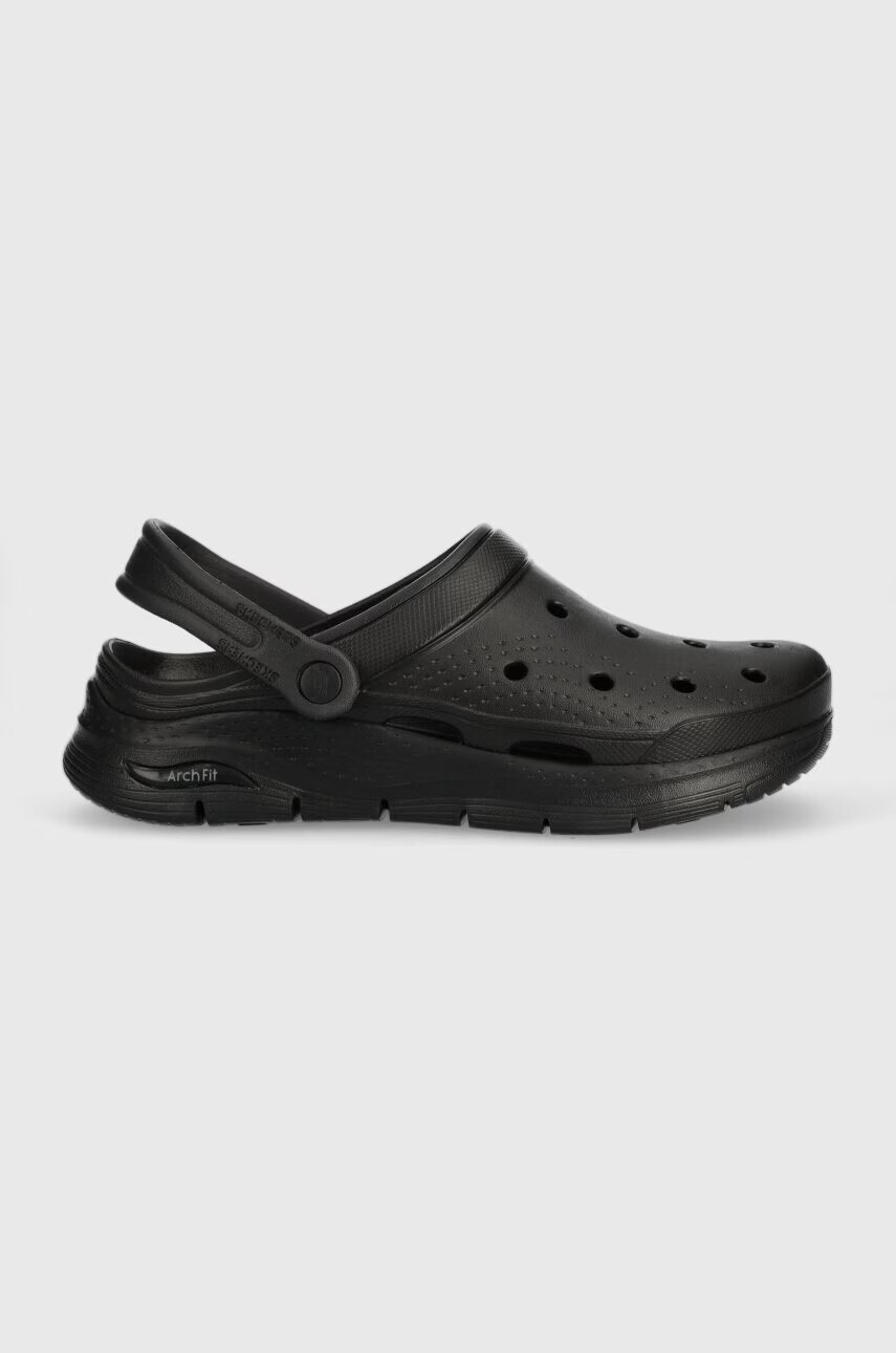 Skechers Чехли в черно - Pepit.bg