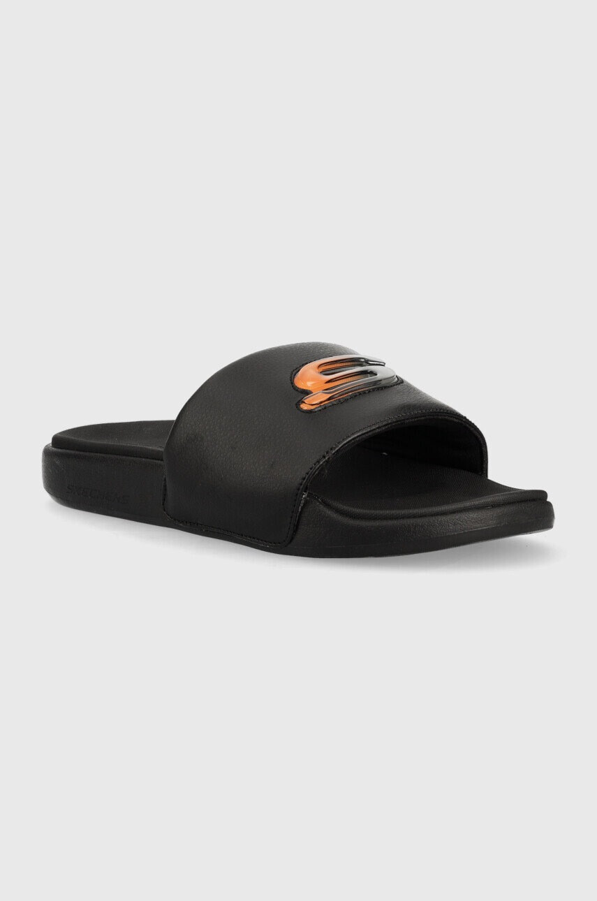 Skechers Чехли в черно - Pepit.bg