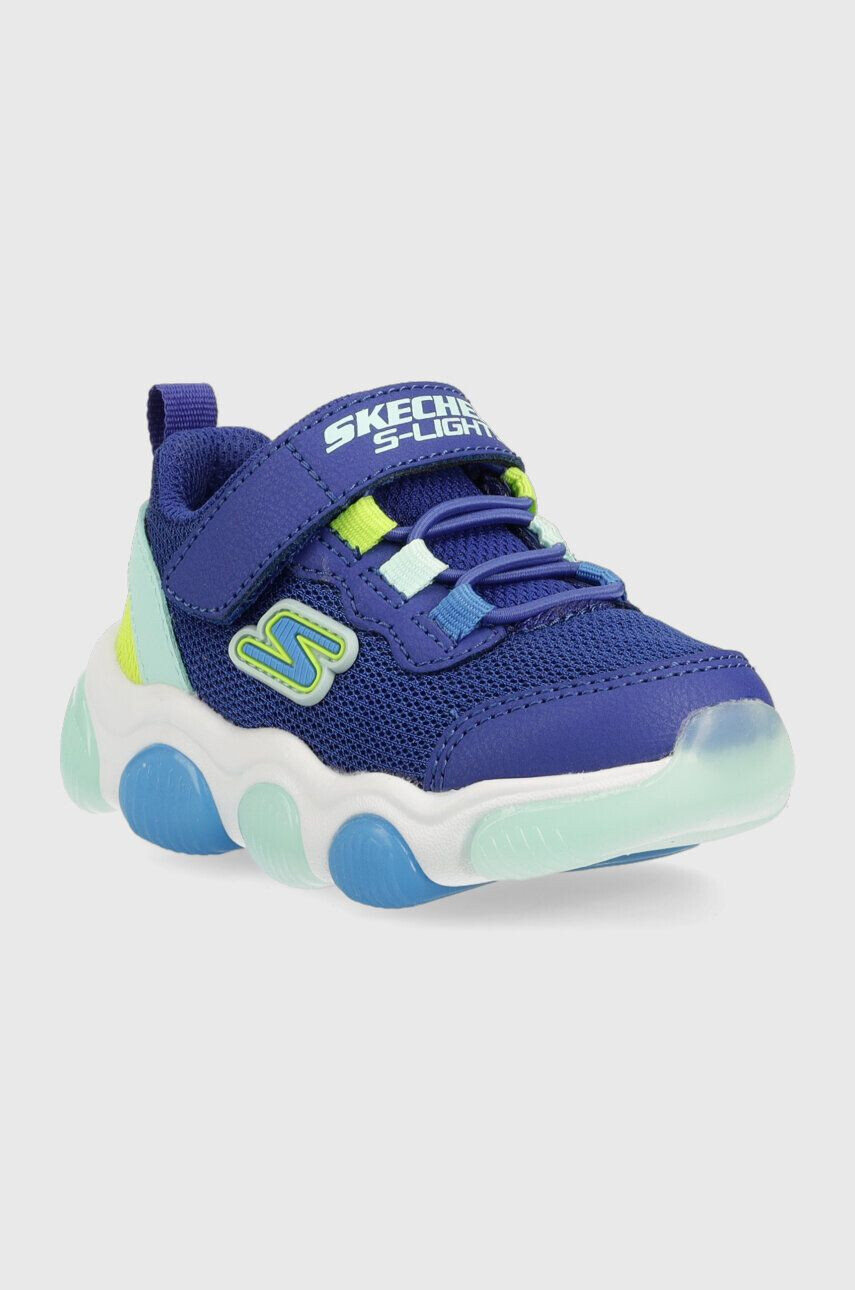 Skechers Детски маратонки Mighty Glow в синьо - Pepit.bg