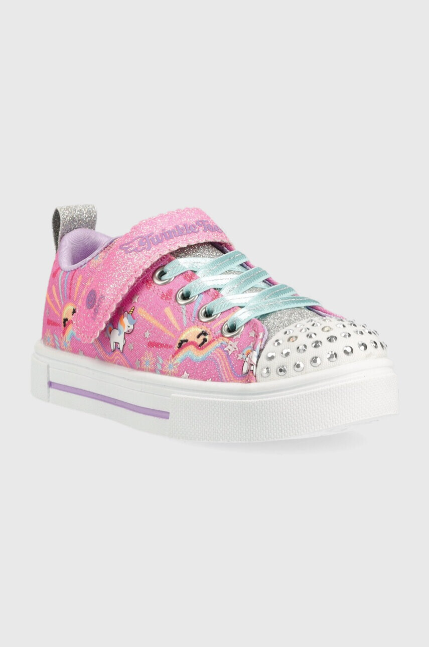 Skechers Детски ниски кецове в розово - Pepit.bg