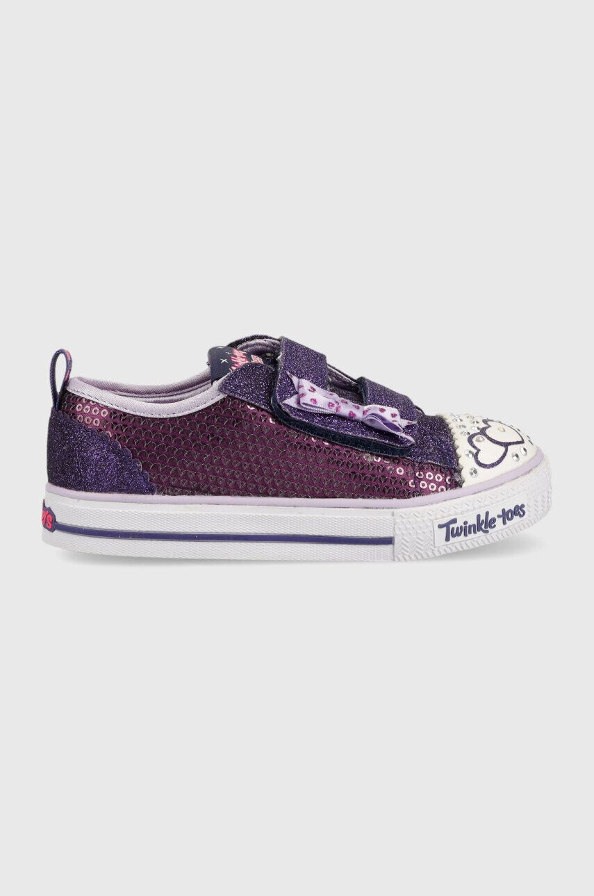 Skechers Детски ниски кецове Shuffles Itsy Bitsy в лилаво - Pepit.bg