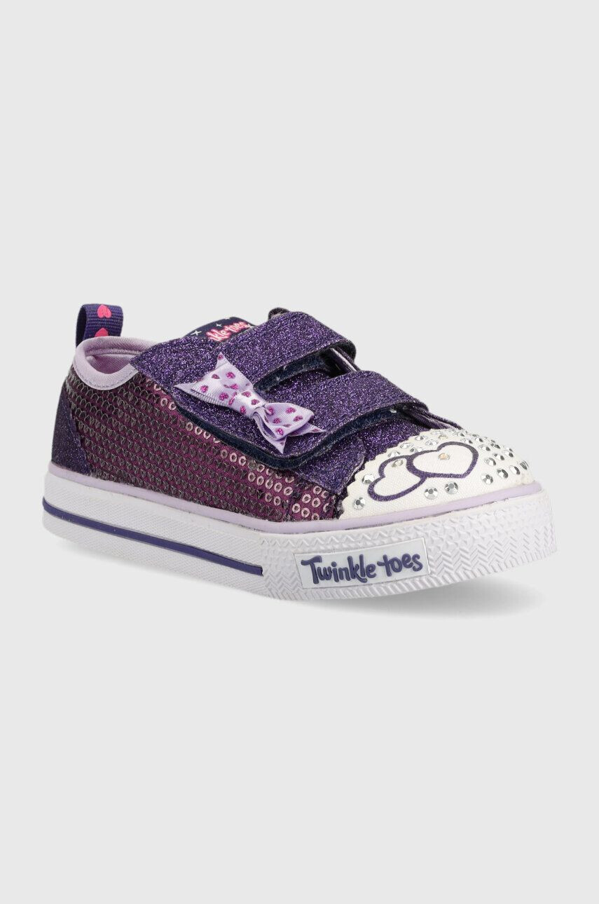 Skechers Детски ниски кецове Shuffles Itsy Bitsy в лилаво - Pepit.bg