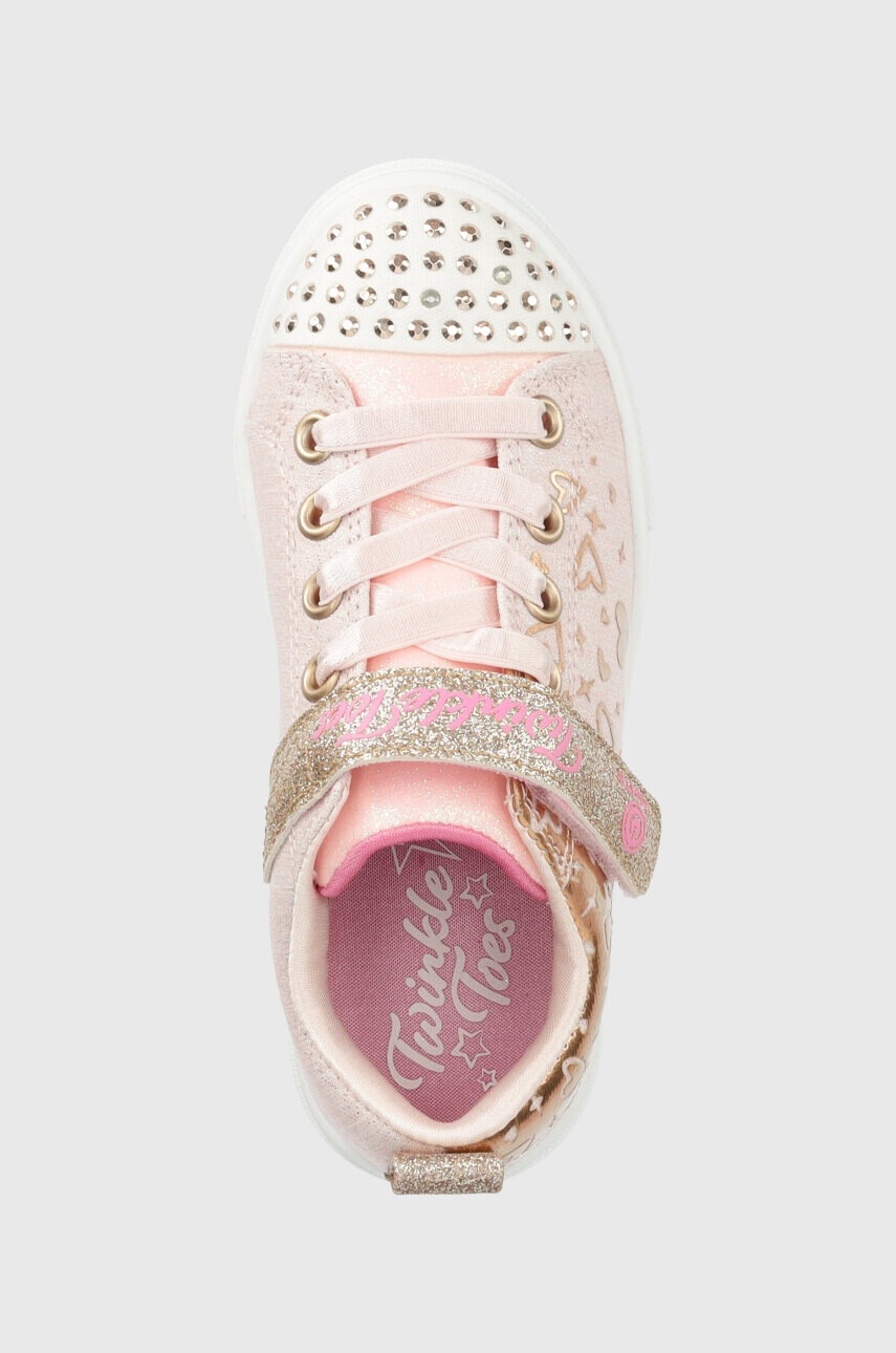 Skechers Детски ниски кецове Twinkle Sparks Heather Charm в златисто - Pepit.bg