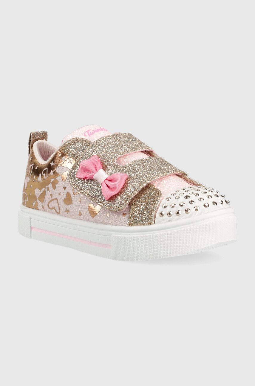 Skechers Детски ниски кецове Twinkle Sparks Heather Charmer в златисто - Pepit.bg