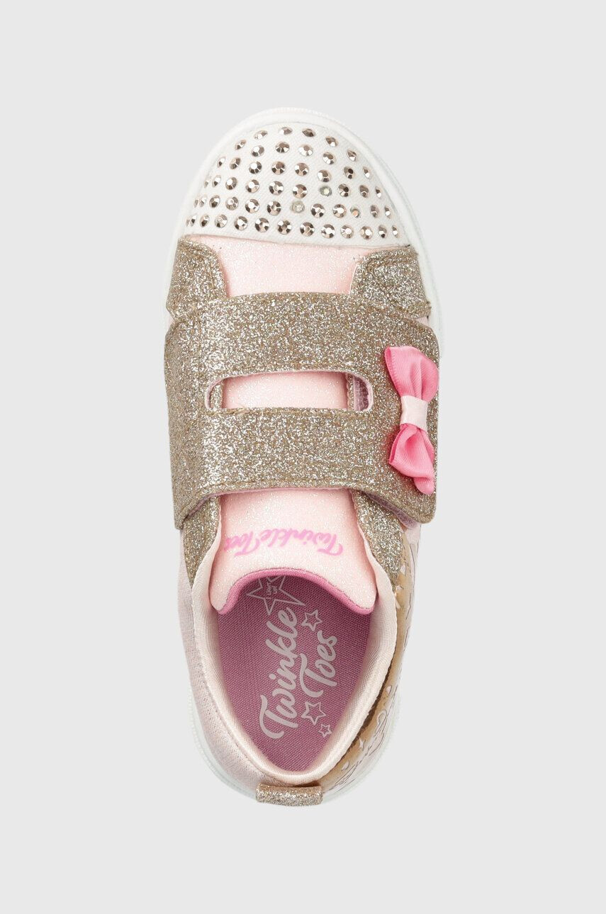 Skechers Детски ниски кецове Twinkle Sparks Heather Charmer в златисто - Pepit.bg