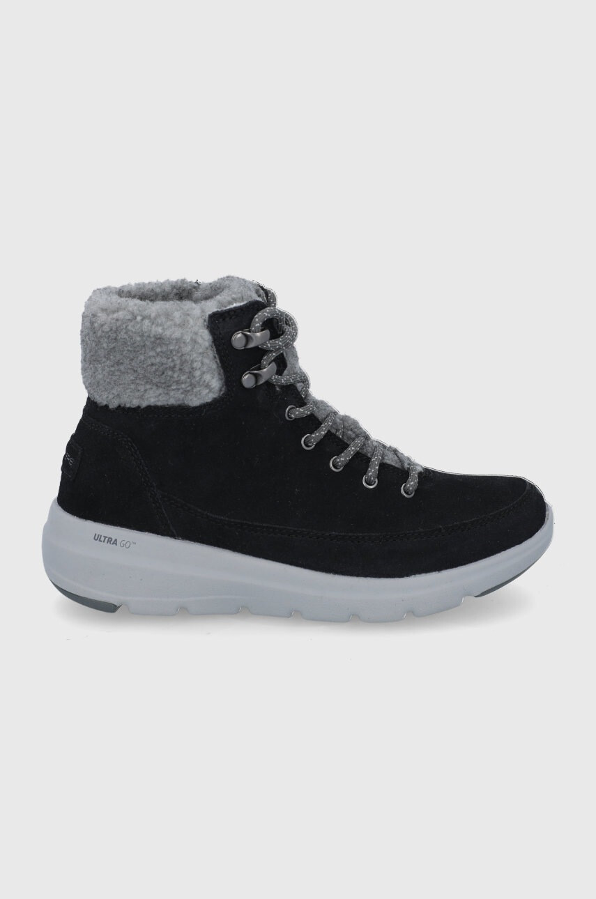 Skechers Велурени апрески в сиво - Pepit.bg