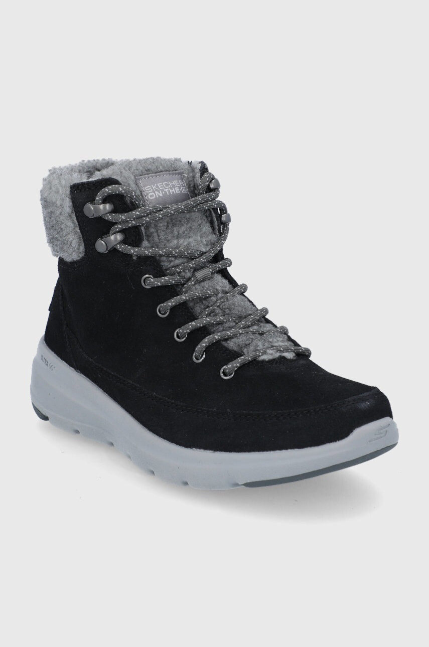 Skechers Велурени апрески в сиво - Pepit.bg