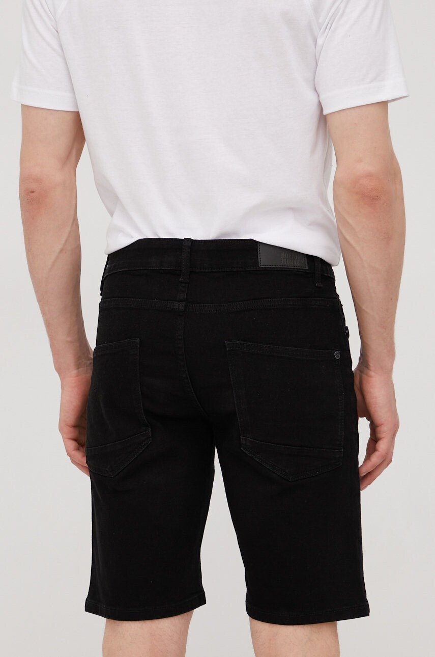 Solid Дънкови къси панталони в черно - Pepit.bg