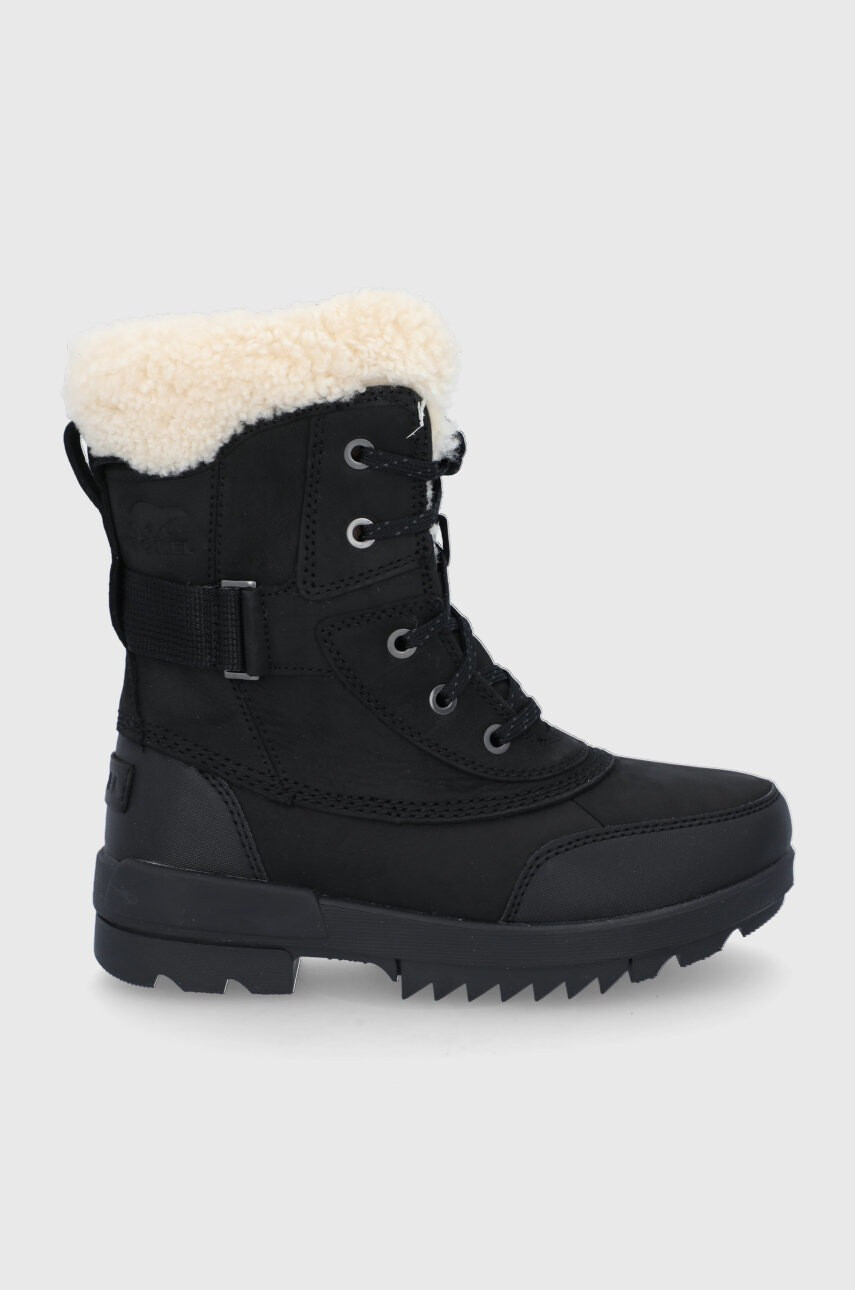 Sorel Кожени апрески Torino Parc II Boot WP в черно - Pepit.bg