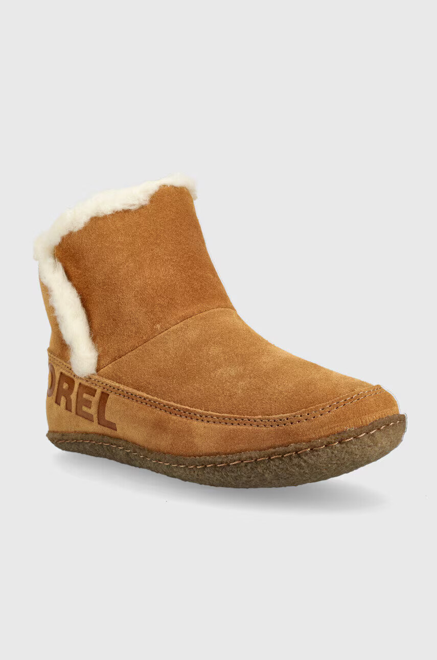Sorel Велурени апрески Nakiska Bootie в кафяво - Pepit.bg