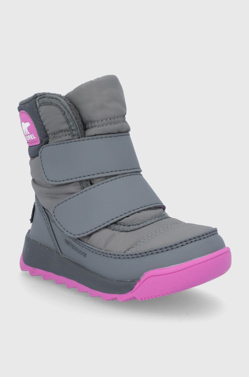 Sorel Зимни обувки Childrens Whitney II Strap WP в сиво - Pepit.bg