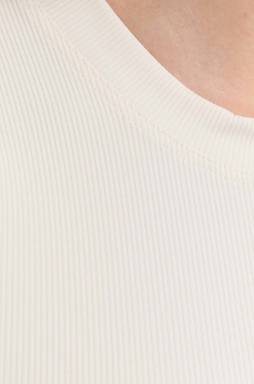 Spanx Боди Suit Yourself Ribbed Short дамско в бяло - Pepit.bg