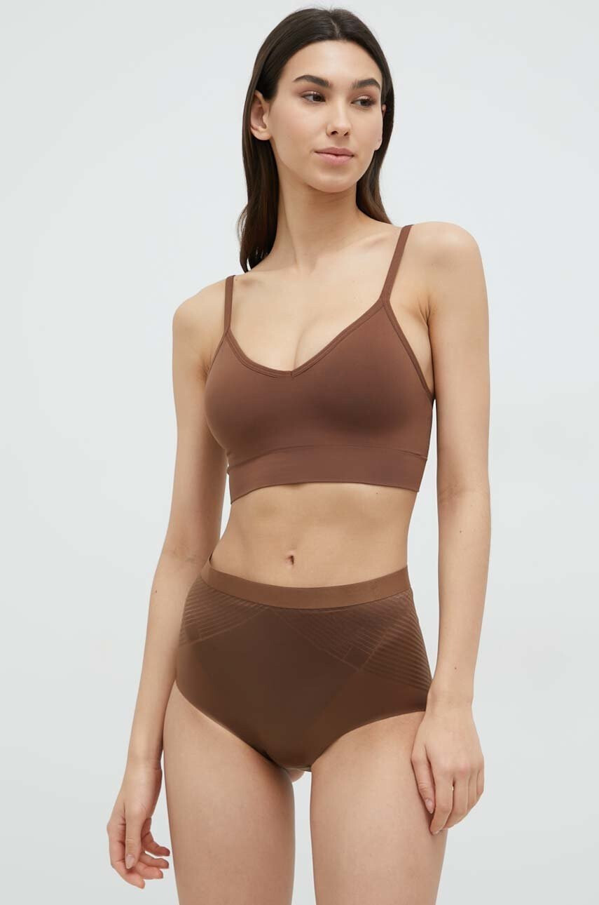 Spanx Оформящ сутиен (2 броя) в кафяво с изчистен дизайн - Pepit.bg