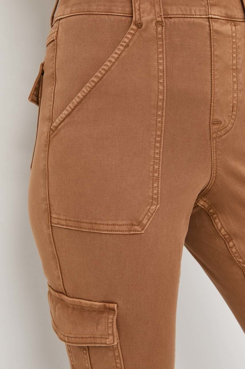 Spanx Оформящ панталон Stretch Twill Ankle Cargo в сиво с кройка по тялото с висока талия - Pepit.bg