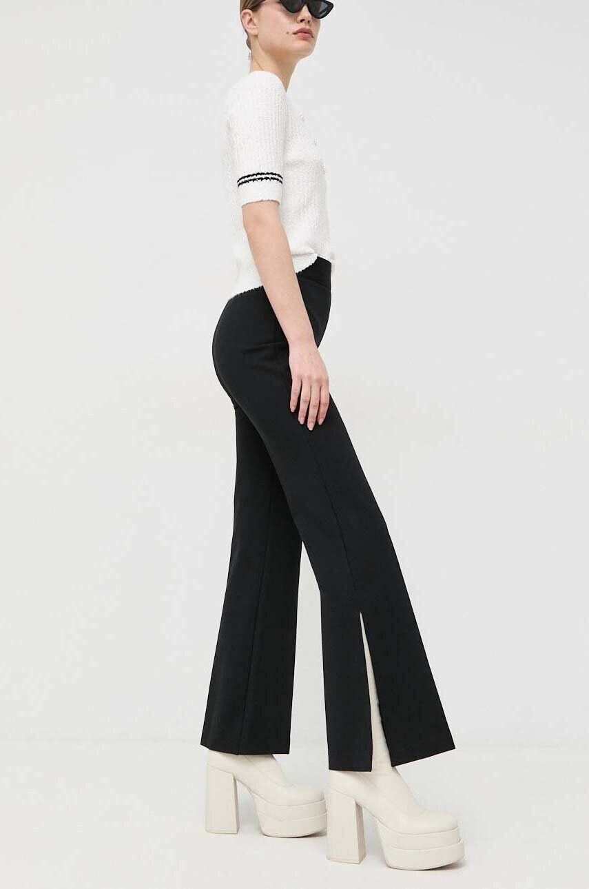 Spanx Панталон в черно с широка каройка с висока талия - Pepit.bg