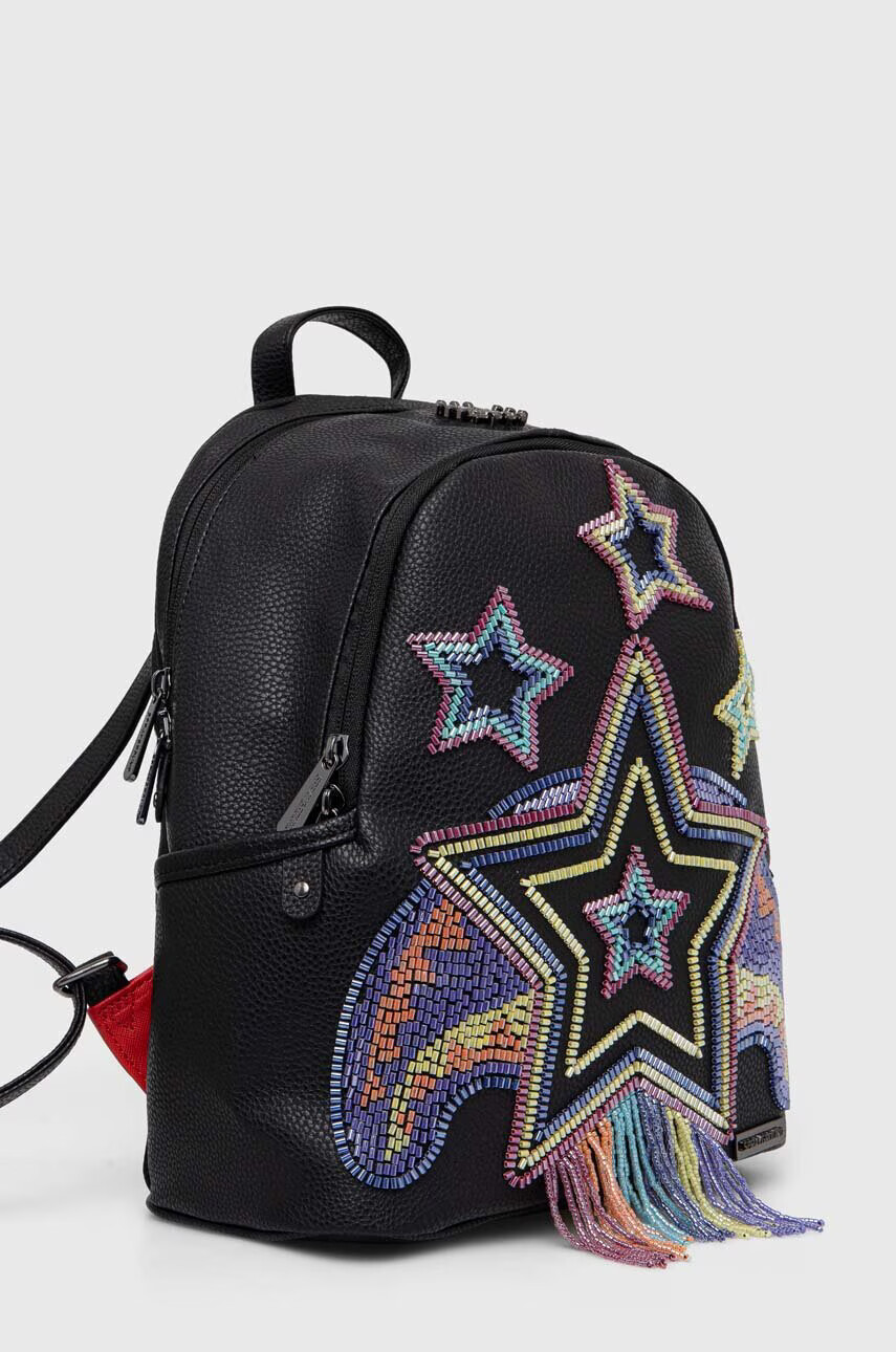 Sprayground Раница в черно малък размер с апликация - Pepit.bg