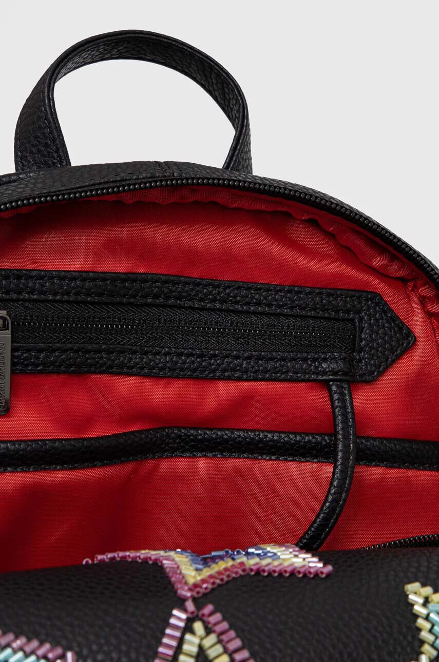 Sprayground Раница в черно малък размер с апликация - Pepit.bg