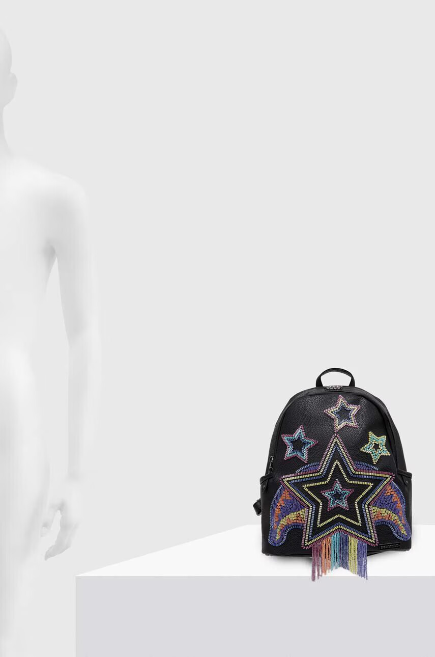 Sprayground Раница в черно малък размер с апликация - Pepit.bg