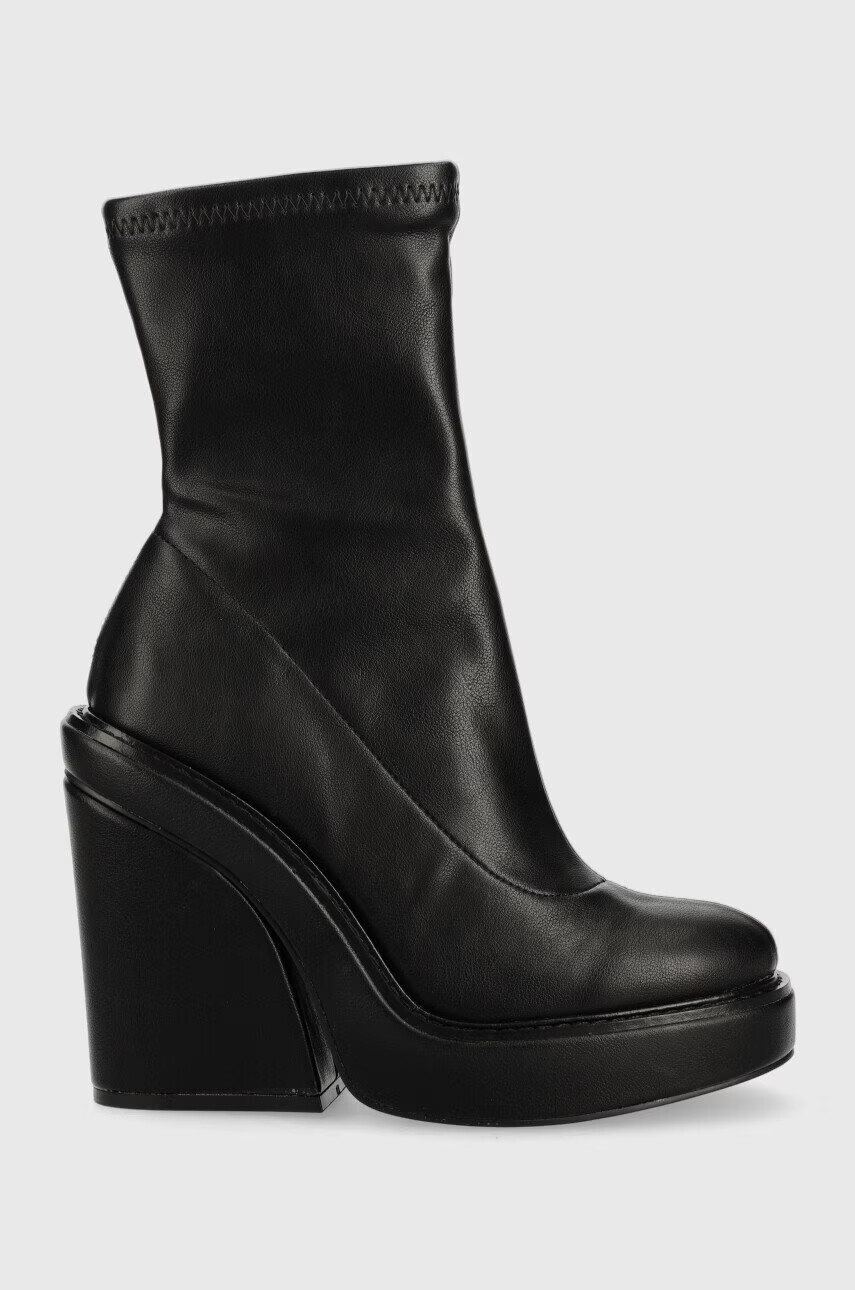 Steve Madden Боти All Out в черно с висок ток - Pepit.bg