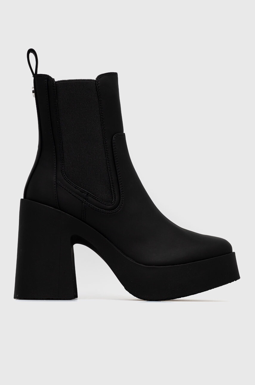 Steve Madden Боти челси Climate в черно с висок ток - Pepit.bg