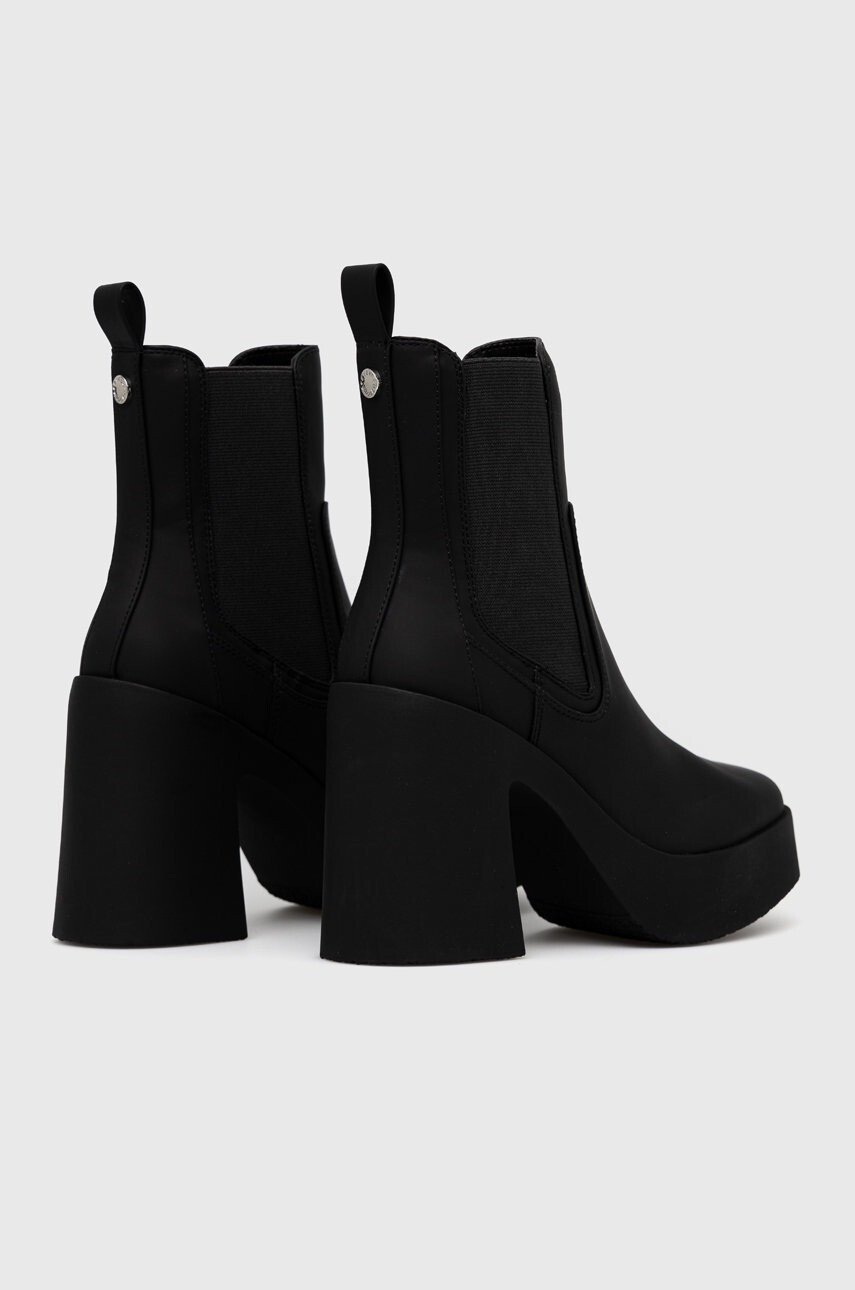 Steve Madden Боти челси Climate в черно с висок ток - Pepit.bg