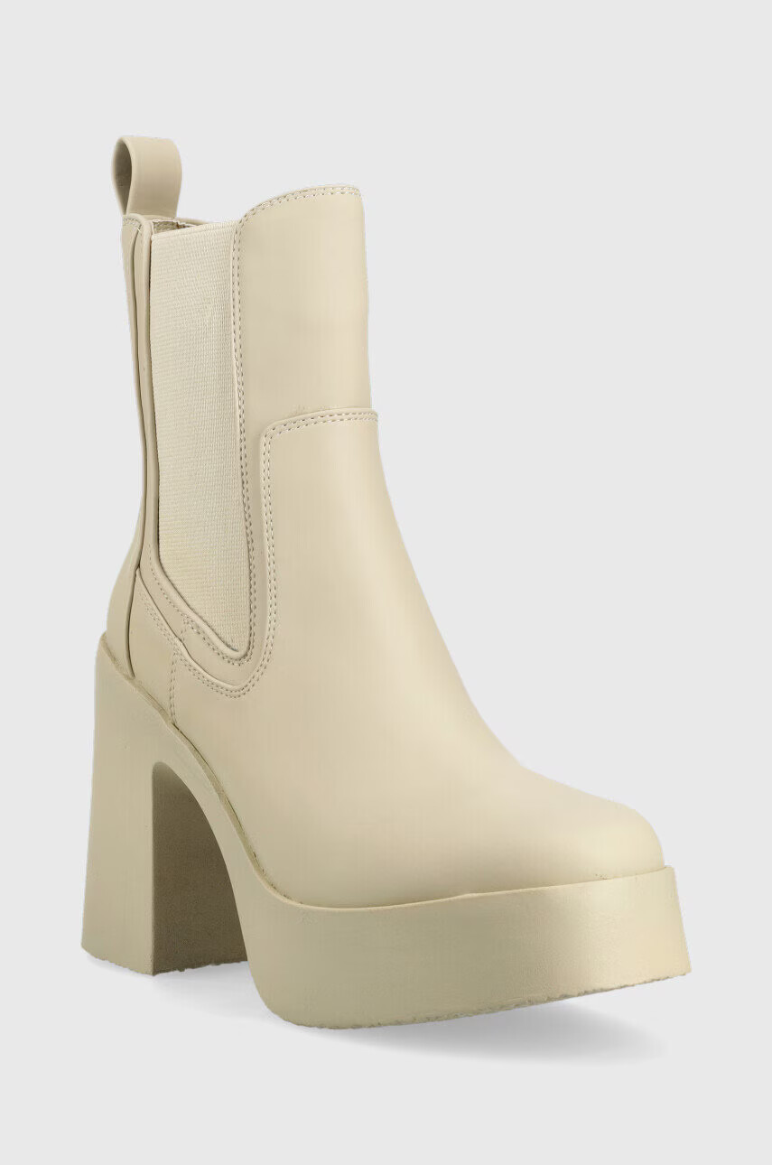 Steve Madden Боти челси Climate в бежово с висок ток - Pepit.bg