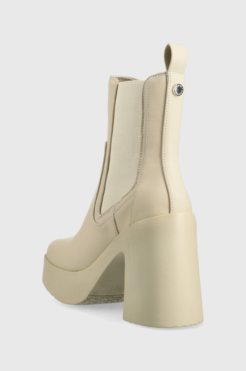 Steve Madden Боти челси Climate в бежово с висок ток - Pepit.bg
