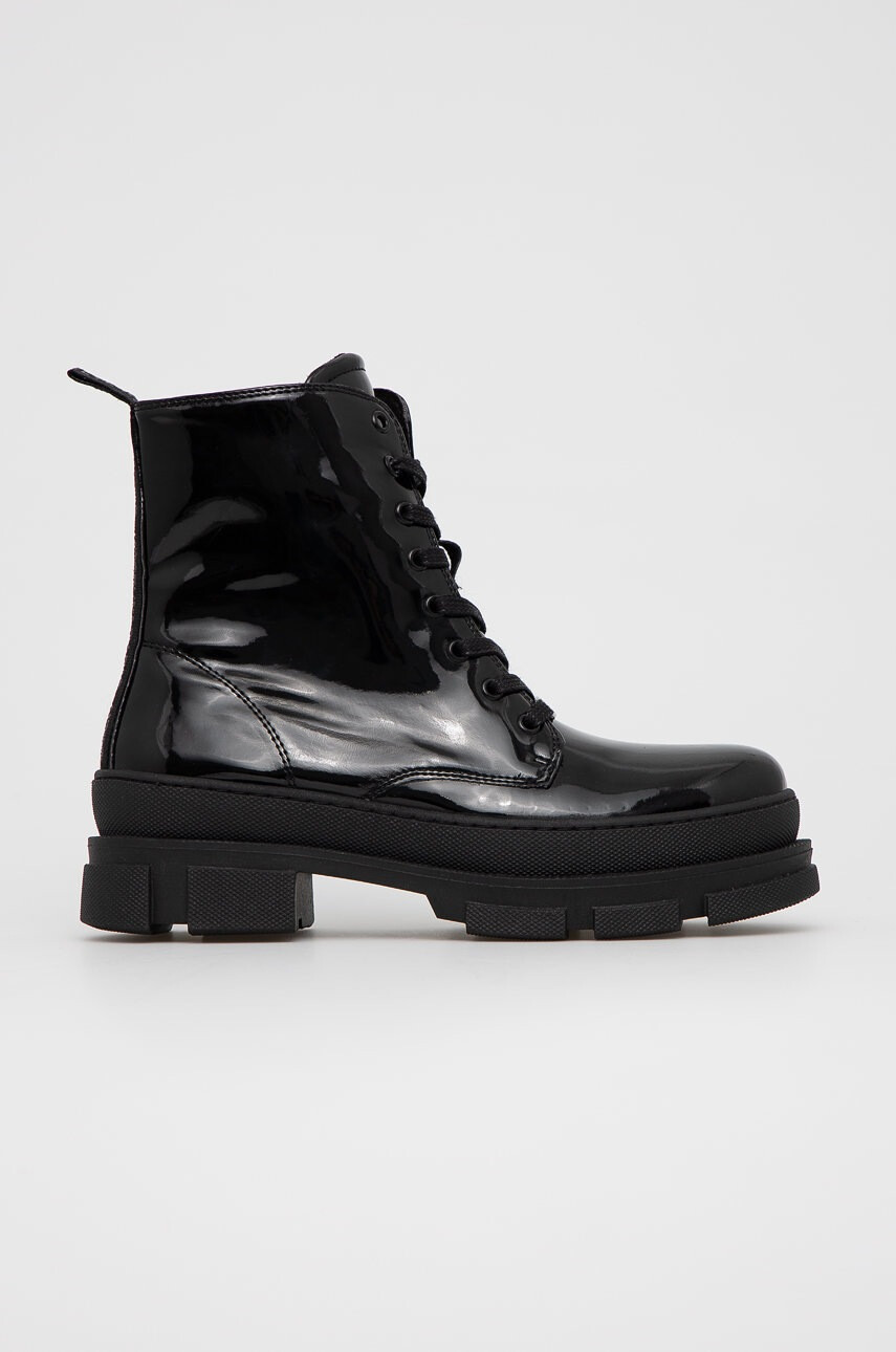 Steve Madden Боти дамски в черно с равна подметка - Pepit.bg
