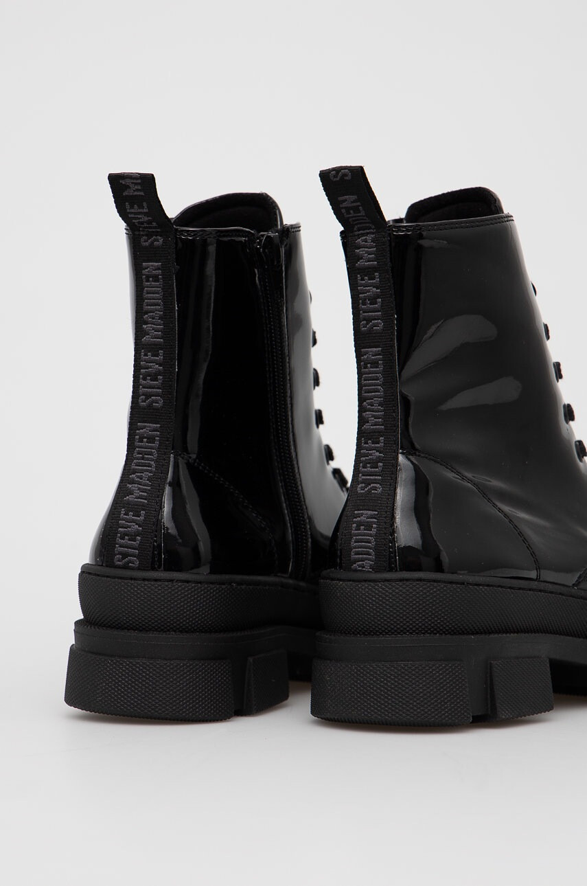 Steve Madden Боти дамски в черно с равна подметка - Pepit.bg