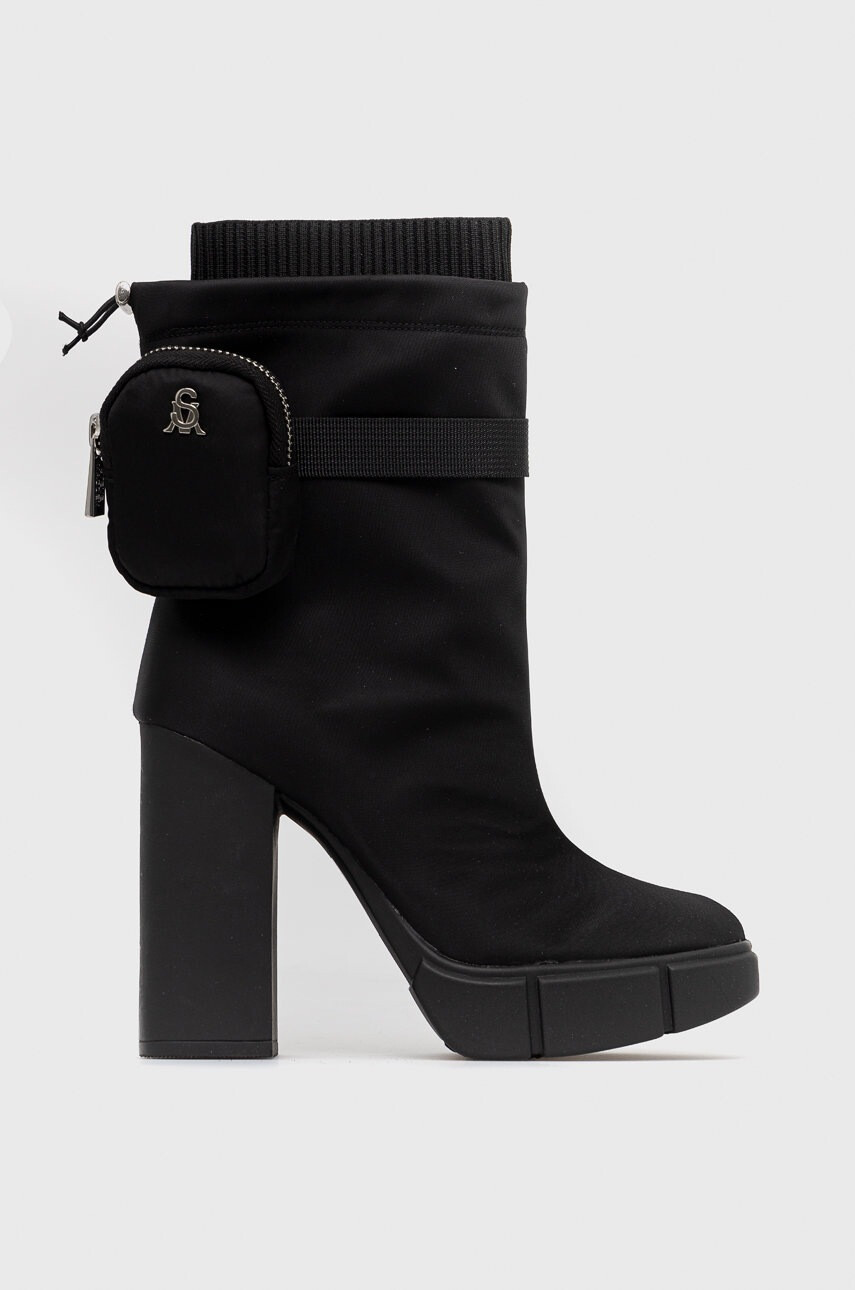 Steve Madden Боти Riseup в черно с висок ток - Pepit.bg