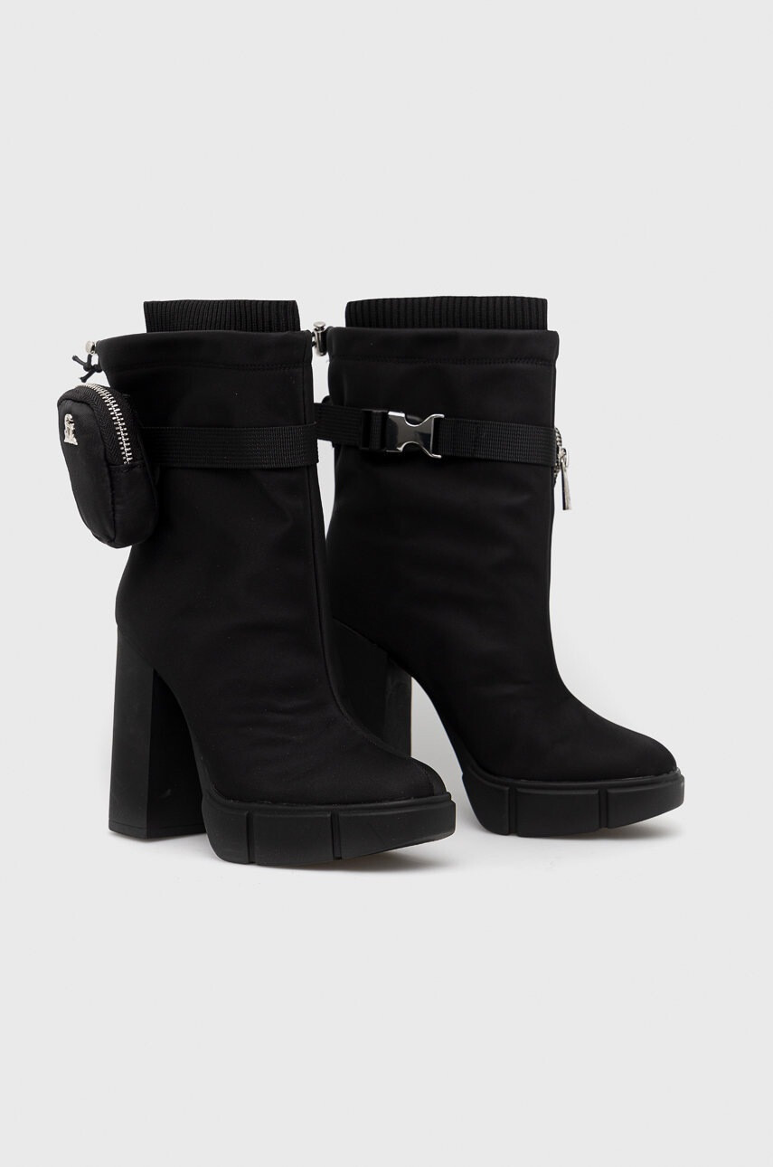 Steve Madden Боти Riseup в черно с висок ток - Pepit.bg