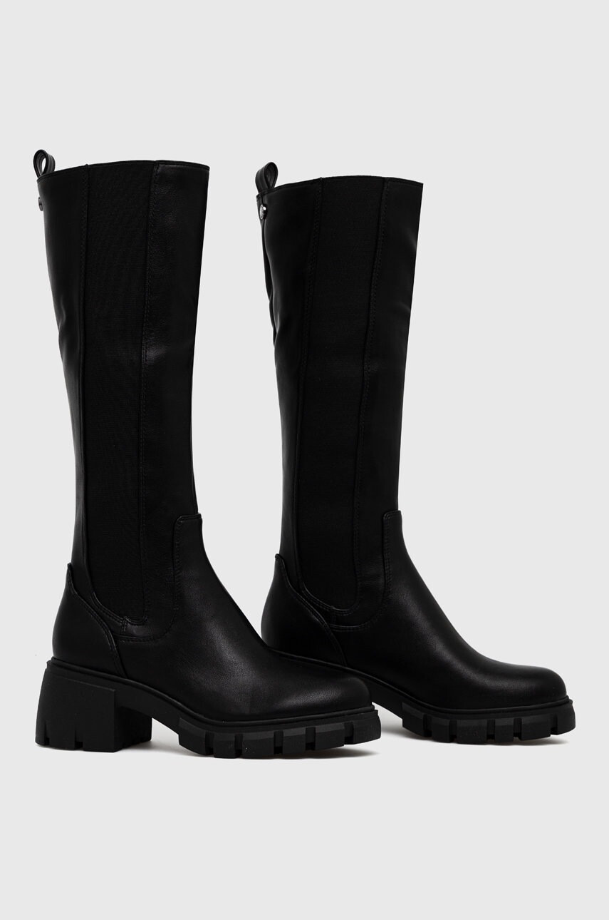 Steve Madden Ботуши Abrupt в черно с равна подметка - Pepit.bg