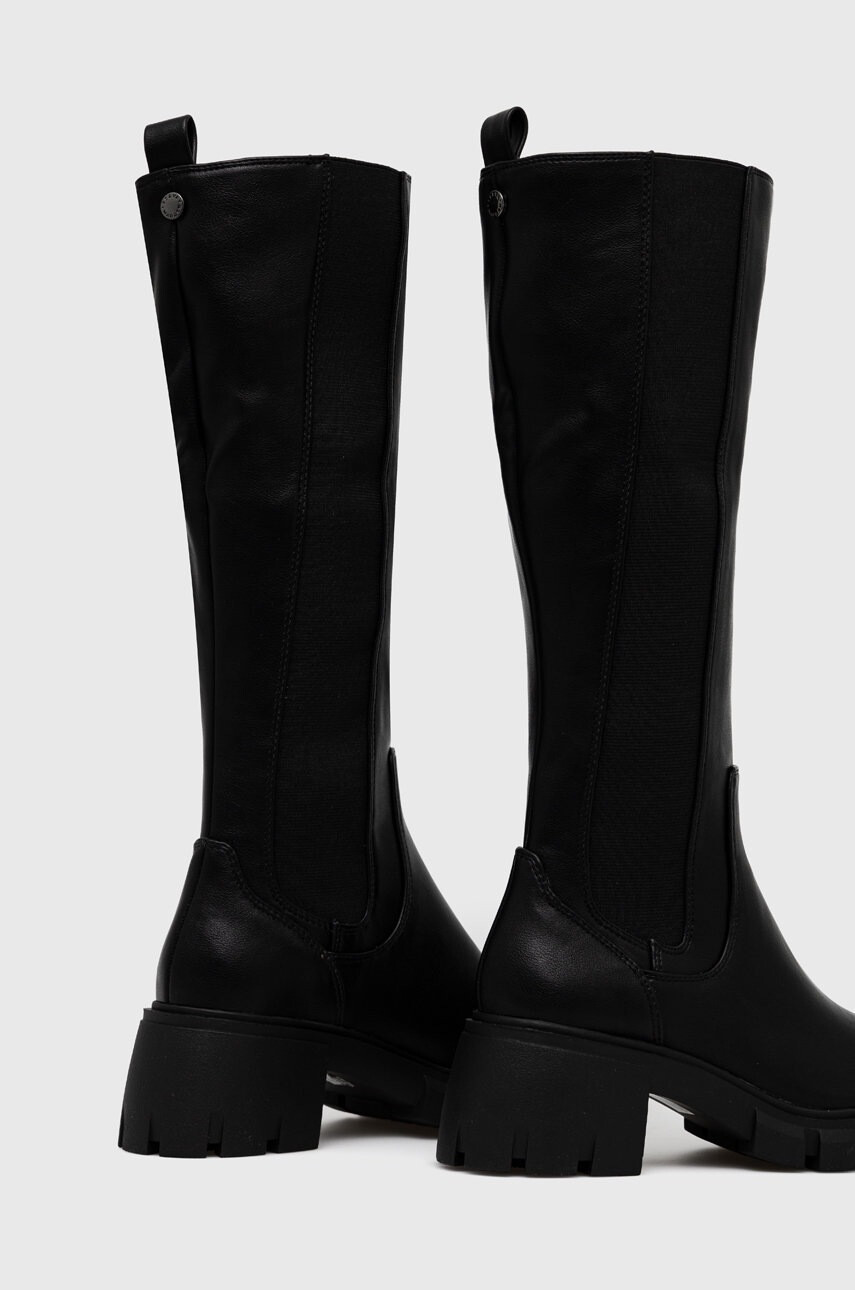 Steve Madden Ботуши Abrupt в черно с равна подметка - Pepit.bg