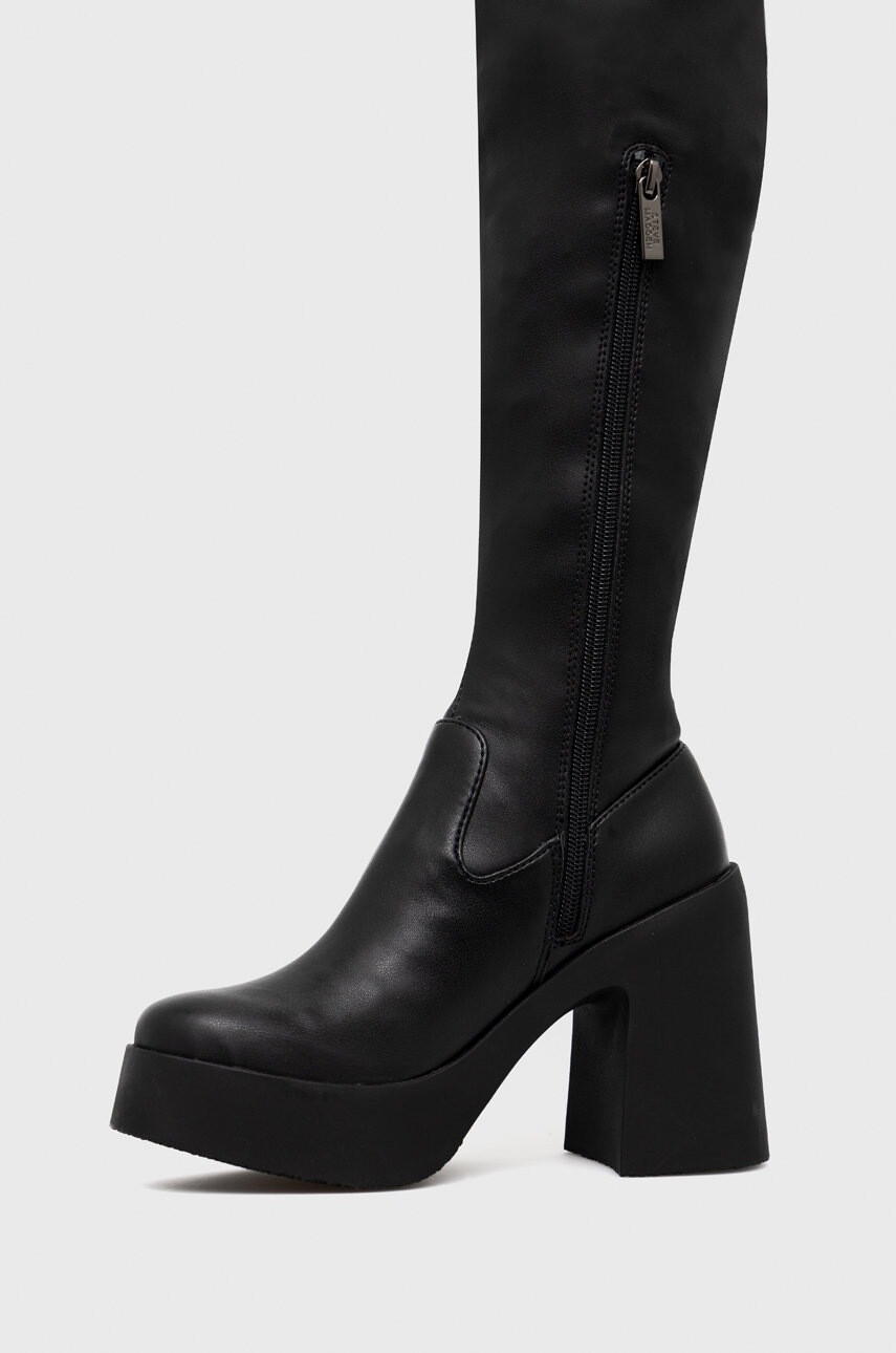 Steve Madden Ботуши Clifftop в черно с висок ток - Pepit.bg