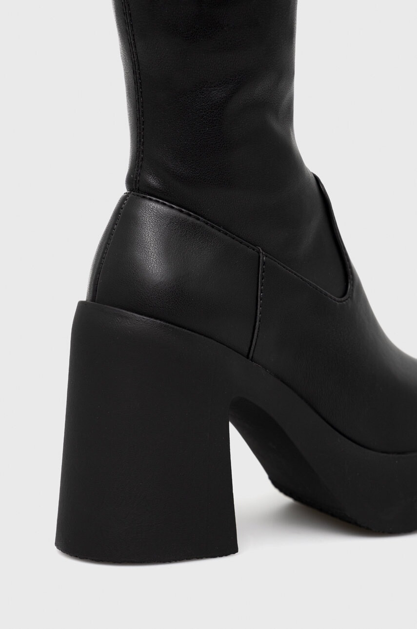 Steve Madden Ботуши Clifftop в черно с висок ток - Pepit.bg