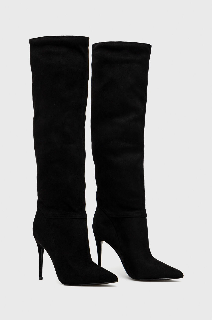 Steve Madden Ботуши Darian в черно с ток стилето - Pepit.bg