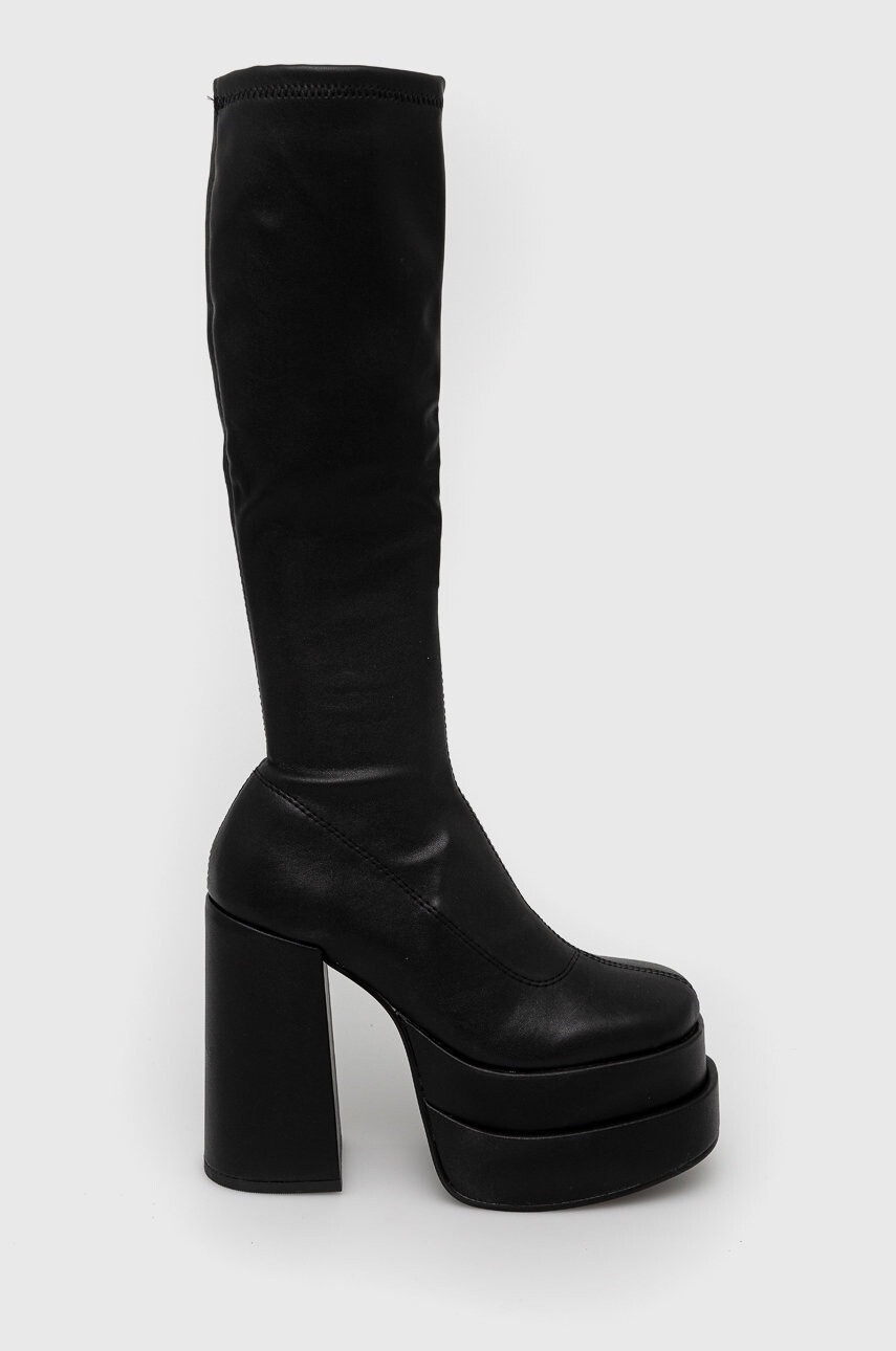 Steve Madden Ботуши Cypress в черно с висок ток - Pepit.bg